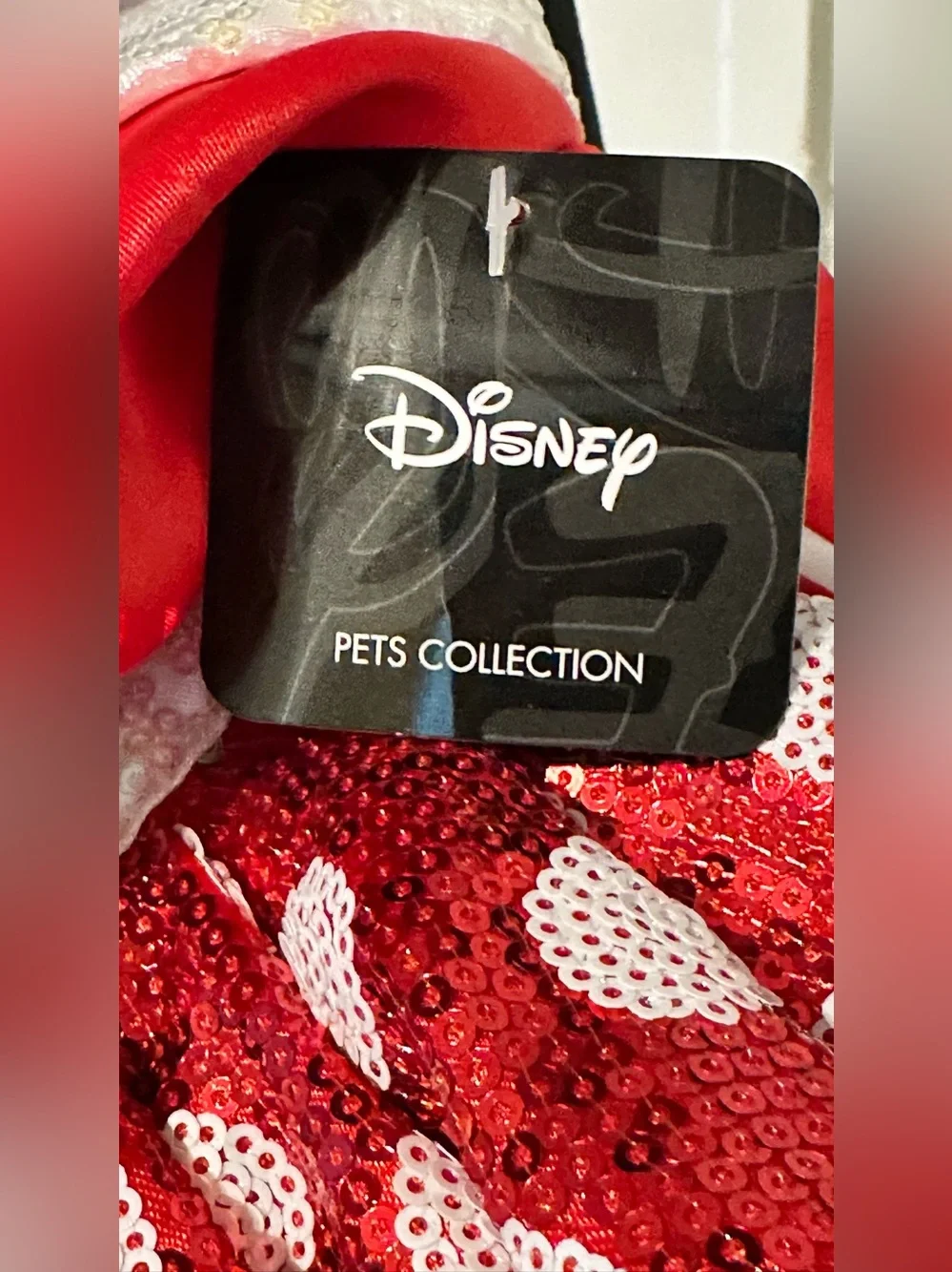 Disney Pets Collection Minnie Mouse Premium Dog Outfit~Snaps & Headband (L) NEW